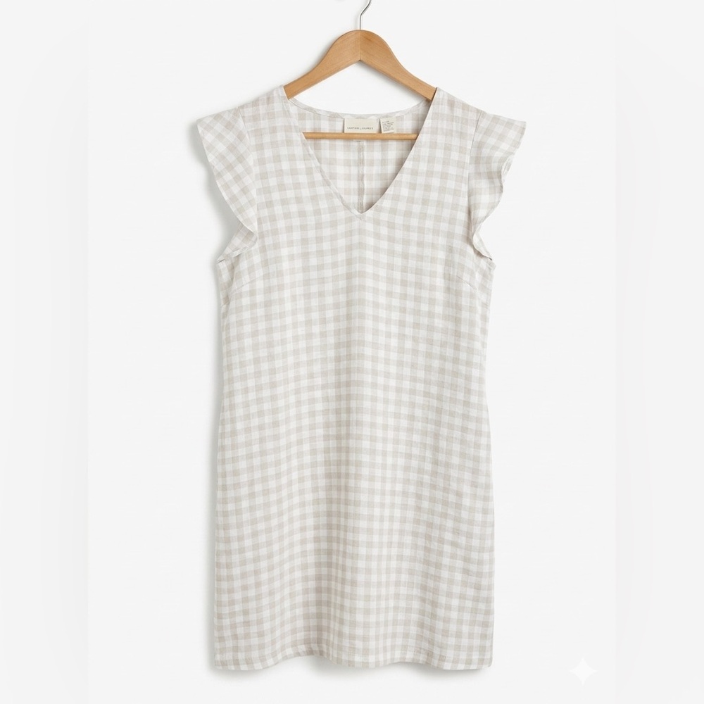 Cynthia Rowley Linen Gingham Dress Size Small